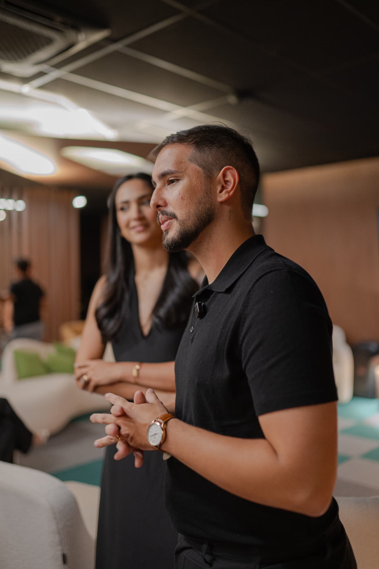NOIR team speaking with clients